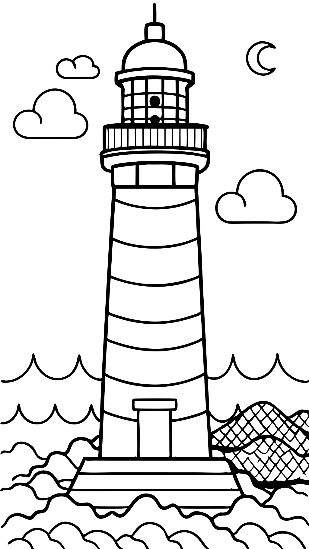 lighthouse coloring book pages